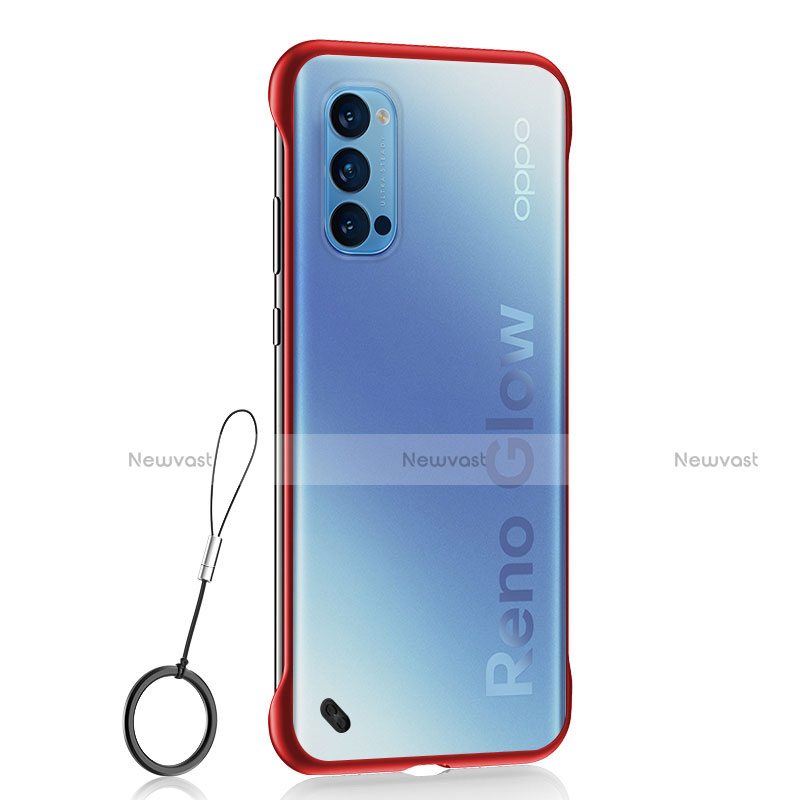 Transparent Crystal Hard Case Back Cover H02 for Oppo Reno4 5G