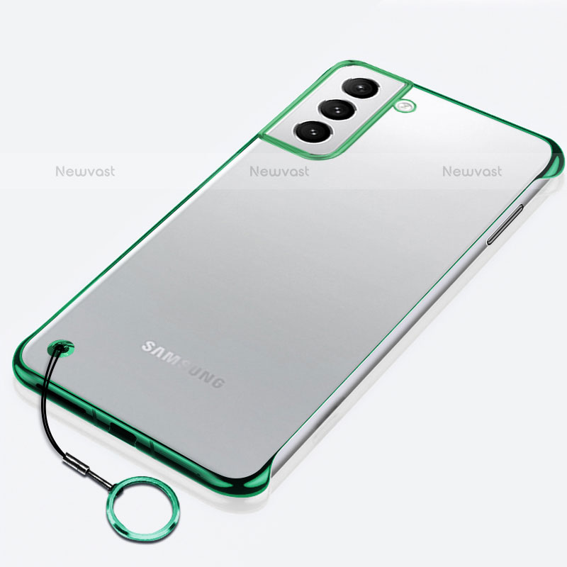 Transparent Crystal Hard Case Back Cover H02 for Samsung Galaxy S21 5G Green