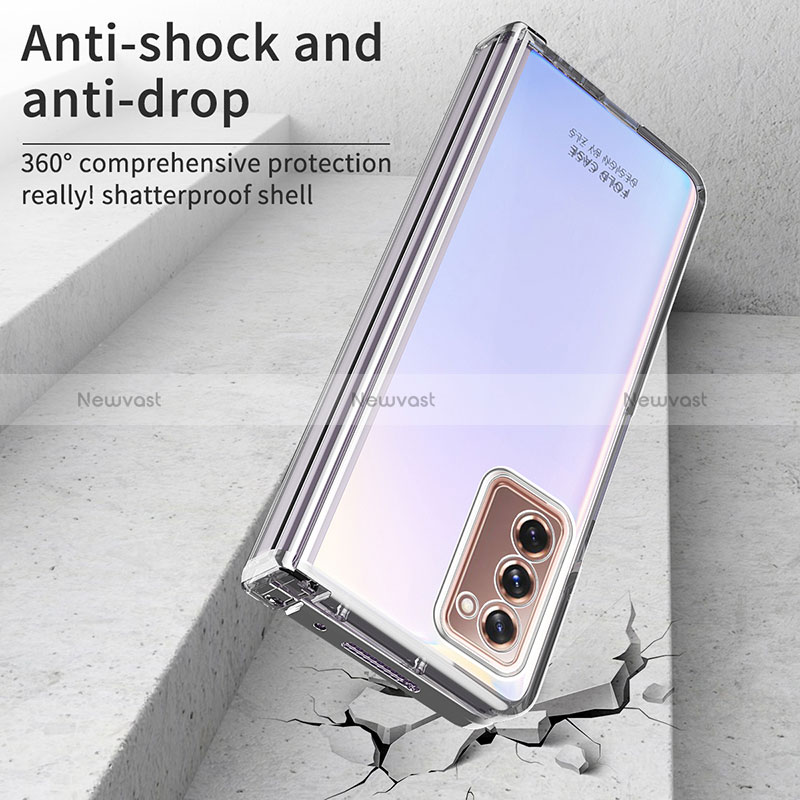 Transparent Crystal Hard Case Back Cover H02 for Samsung Galaxy Z Fold2 5G