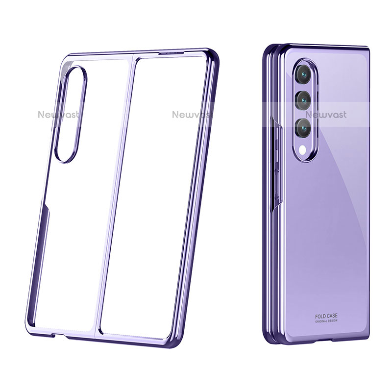 Transparent Crystal Hard Case Back Cover H02 for Samsung Galaxy Z Fold3 5G