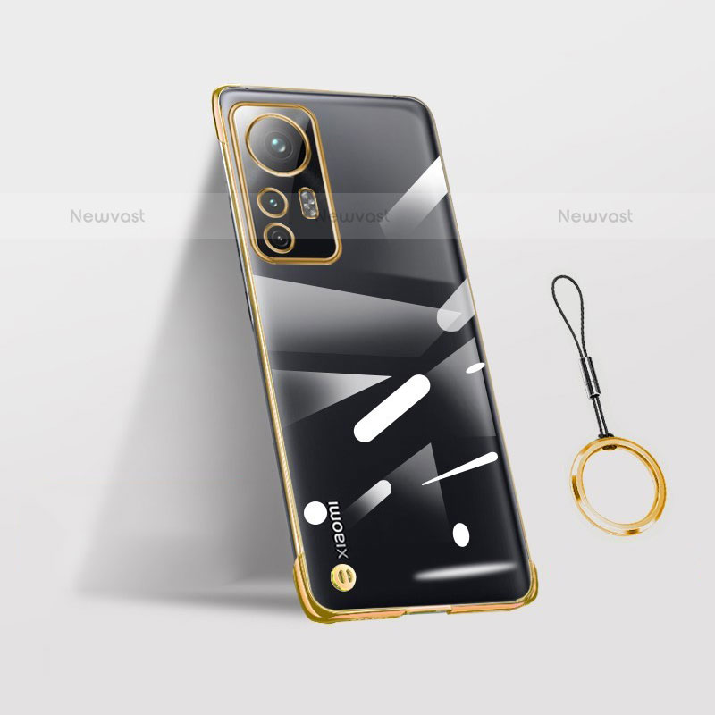 Transparent Crystal Hard Case Back Cover H02 for Xiaomi Mi 12 Pro 5G Gold