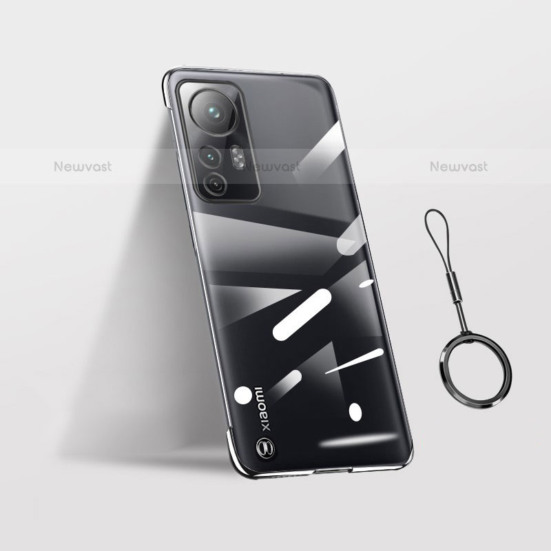 Transparent Crystal Hard Case Back Cover H02 for Xiaomi Mi 12X 5G Black