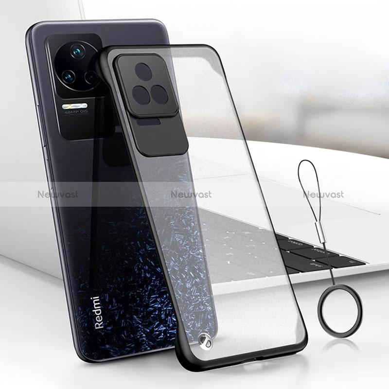 Transparent Crystal Hard Case Back Cover H02 for Xiaomi Redmi K50 Pro 5G Black