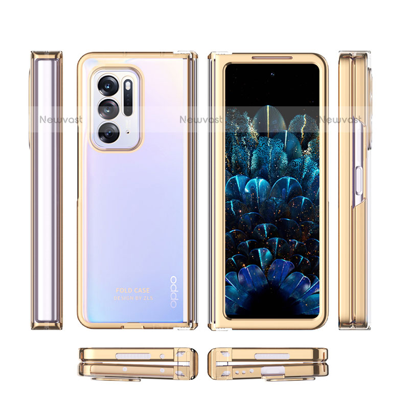 Transparent Crystal Hard Case Back Cover H03 for Oppo Find N 5G