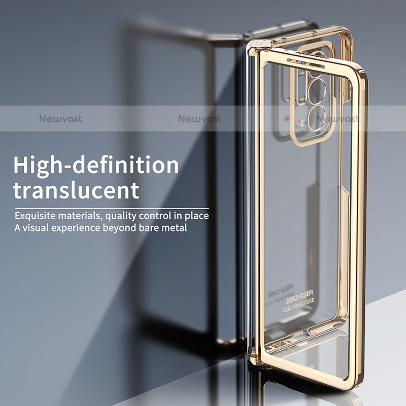 Transparent Crystal Hard Case Back Cover H03 for Oppo Find N 5G