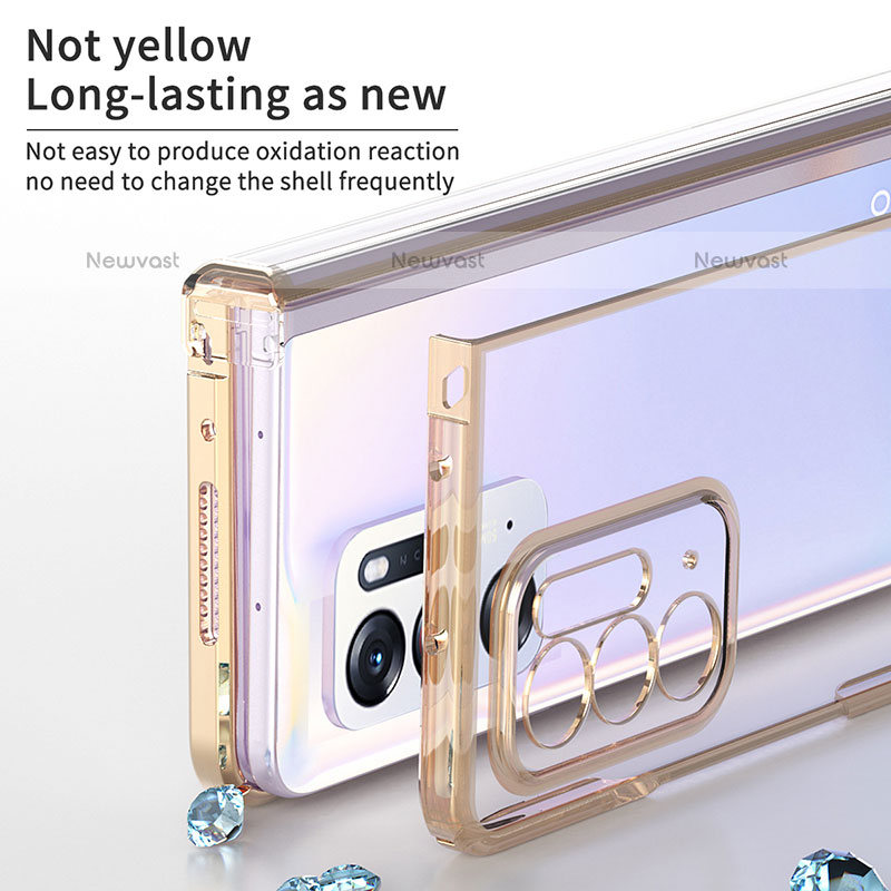 Transparent Crystal Hard Case Back Cover H03 for Oppo Find N 5G