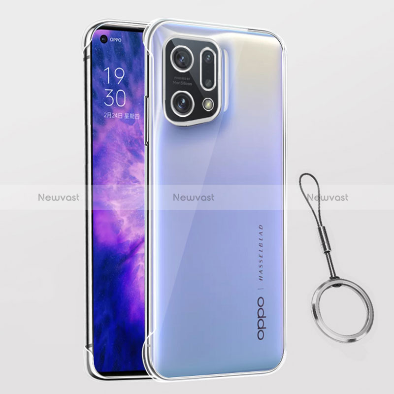 Transparent Crystal Hard Case Back Cover H03 for Oppo Find X5 5G