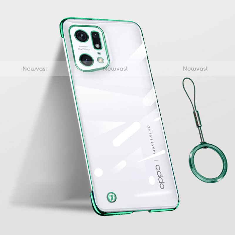 Transparent Crystal Hard Case Back Cover H03 for Oppo Find X5 Pro 5G