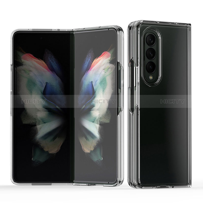 Transparent Crystal Hard Case Back Cover H03 for Samsung Galaxy Z Fold4 5G Gray