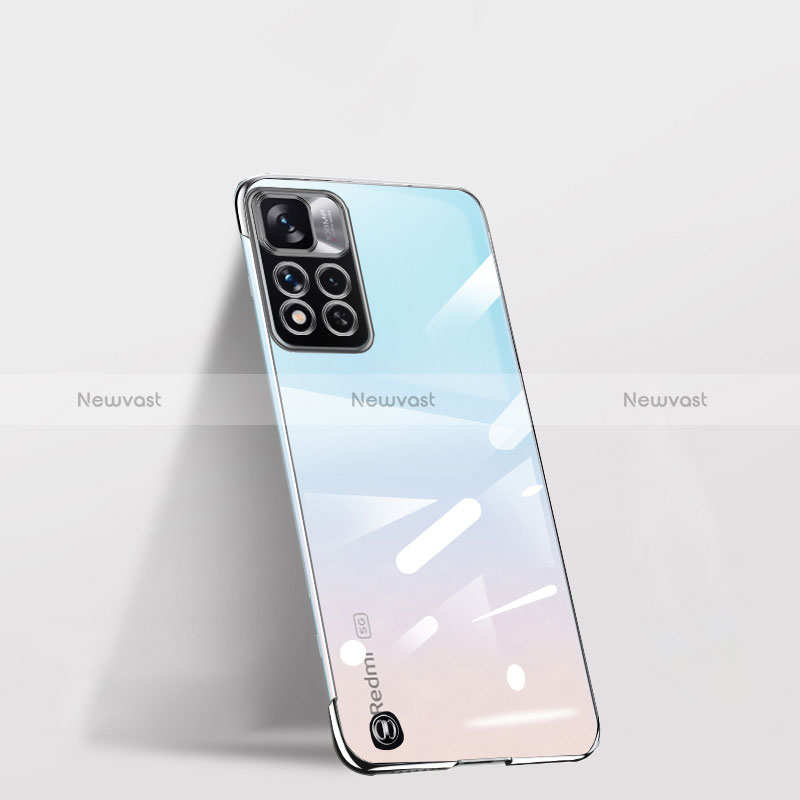 Transparent Crystal Hard Case Back Cover H03 for Xiaomi Mi 11i 5G (2022) Black