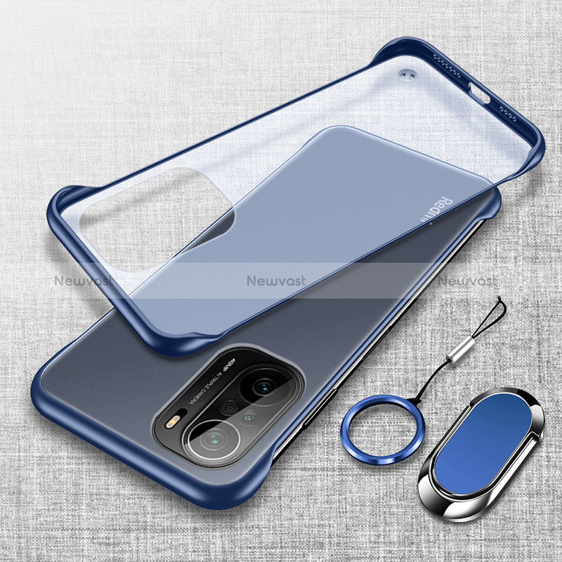 Transparent Crystal Hard Case Back Cover H03 for Xiaomi Mi 11i 5G Blue