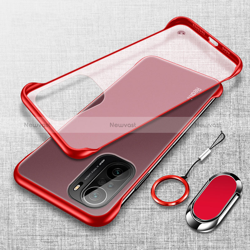 Transparent Crystal Hard Case Back Cover H03 for Xiaomi Mi 11i 5G Red