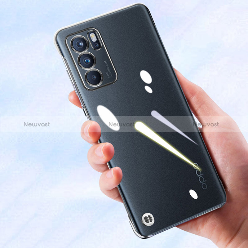 Transparent Crystal Hard Case Back Cover H04 for Oppo Reno6 Pro 5G India