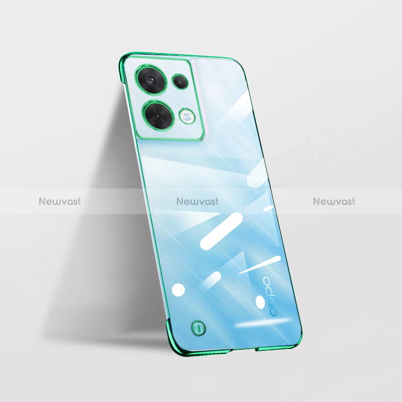 Transparent Crystal Hard Case Back Cover H04 for Oppo Reno8 Pro 5G Green