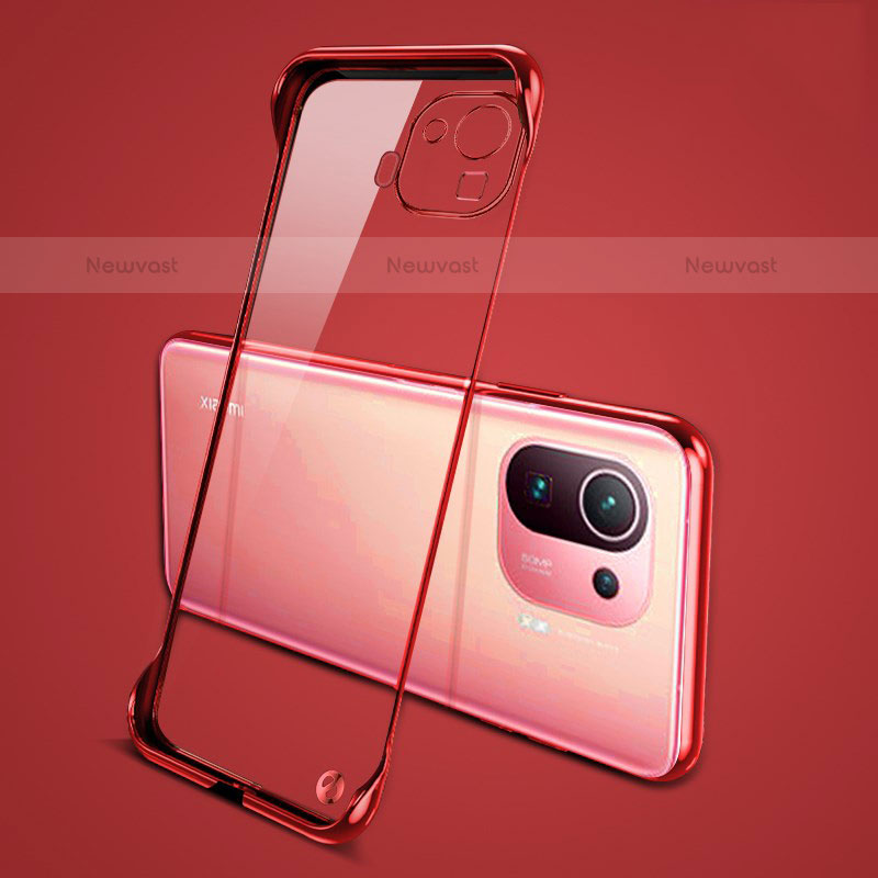 Transparent Crystal Hard Case Back Cover H04 for Xiaomi Mi 11 Pro 5G Red