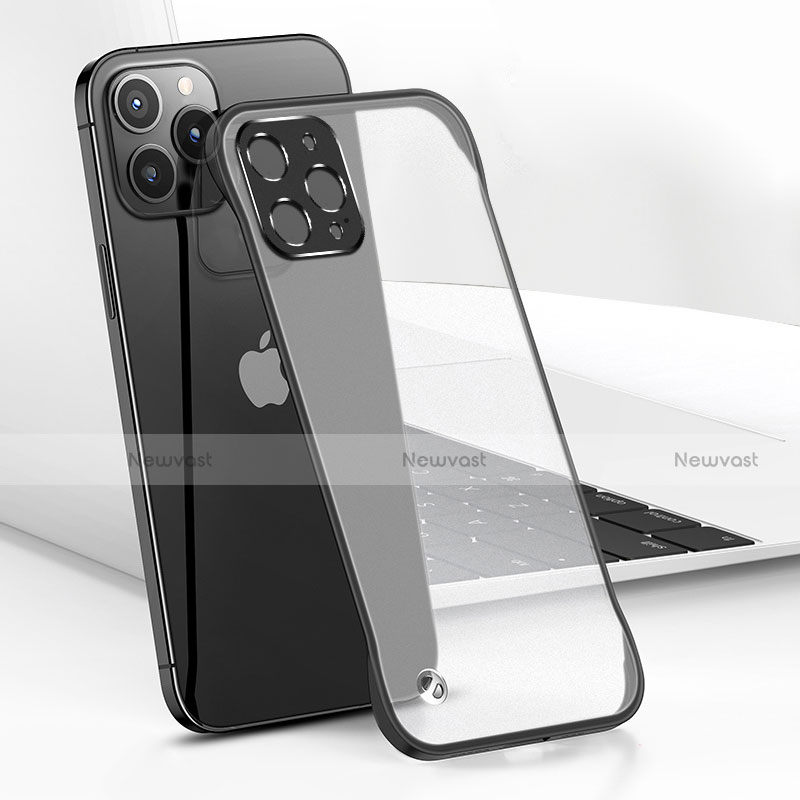 Transparent Crystal Hard Case Back Cover H05 for Apple iPhone 13 Pro Max Black