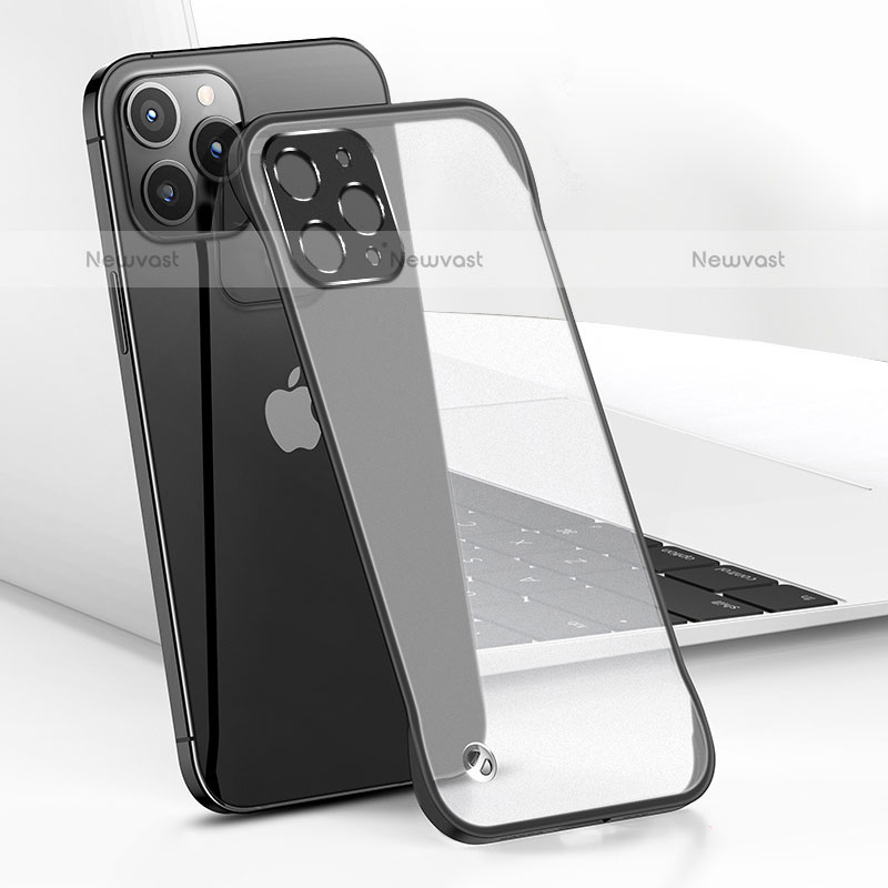 Transparent Crystal Hard Case Back Cover H05 for Apple iPhone 15 Pro Max Black