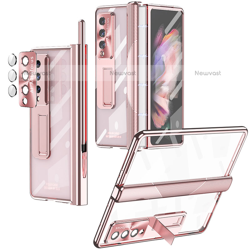 Transparent Crystal Hard Case Back Cover H05 for Samsung Galaxy Z Fold3 5G