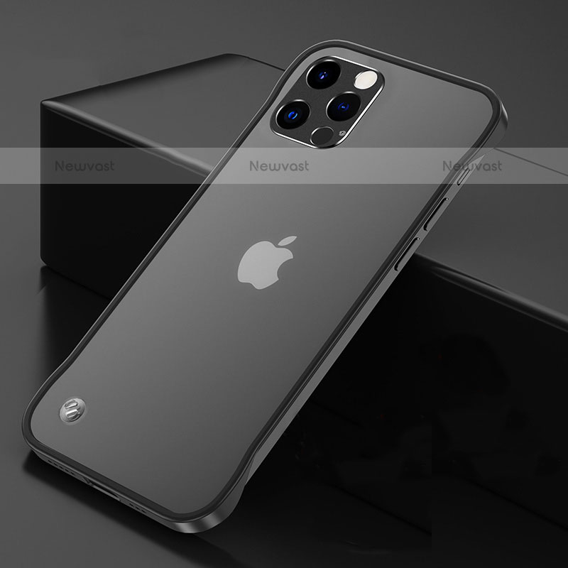 Transparent Crystal Hard Case Back Cover H07 for Apple iPhone 15 Pro Max Black