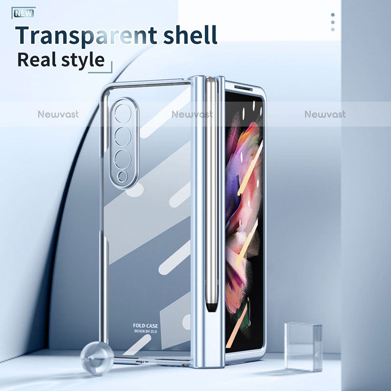 Transparent Crystal Hard Case Back Cover H07 for Samsung Galaxy Z Fold3 5G