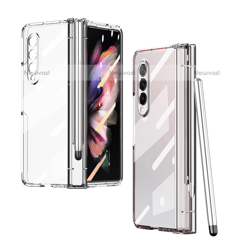 Transparent Crystal Hard Case Back Cover H07 for Samsung Galaxy Z Fold3 5G Clear