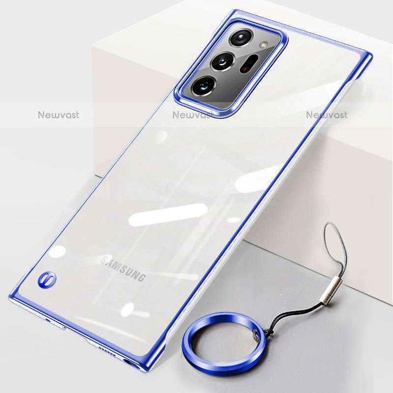 Transparent Crystal Hard Case Back Cover JS1 for Samsung Galaxy Note 20 Ultra 5G Blue