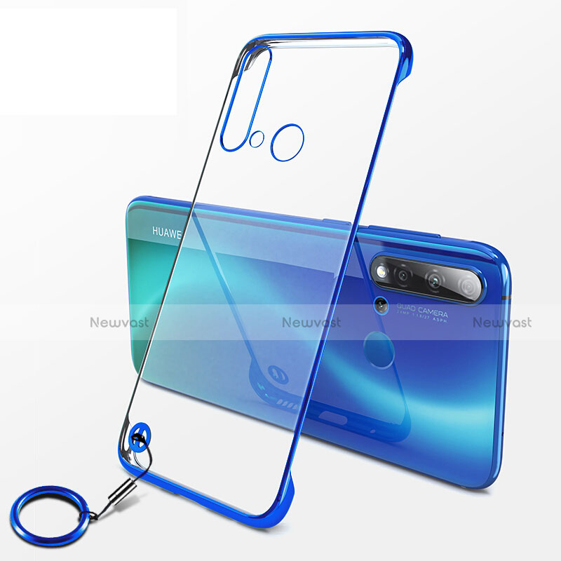 Transparent Crystal Hard Case Back Cover K01 for Huawei Nova 5i Blue