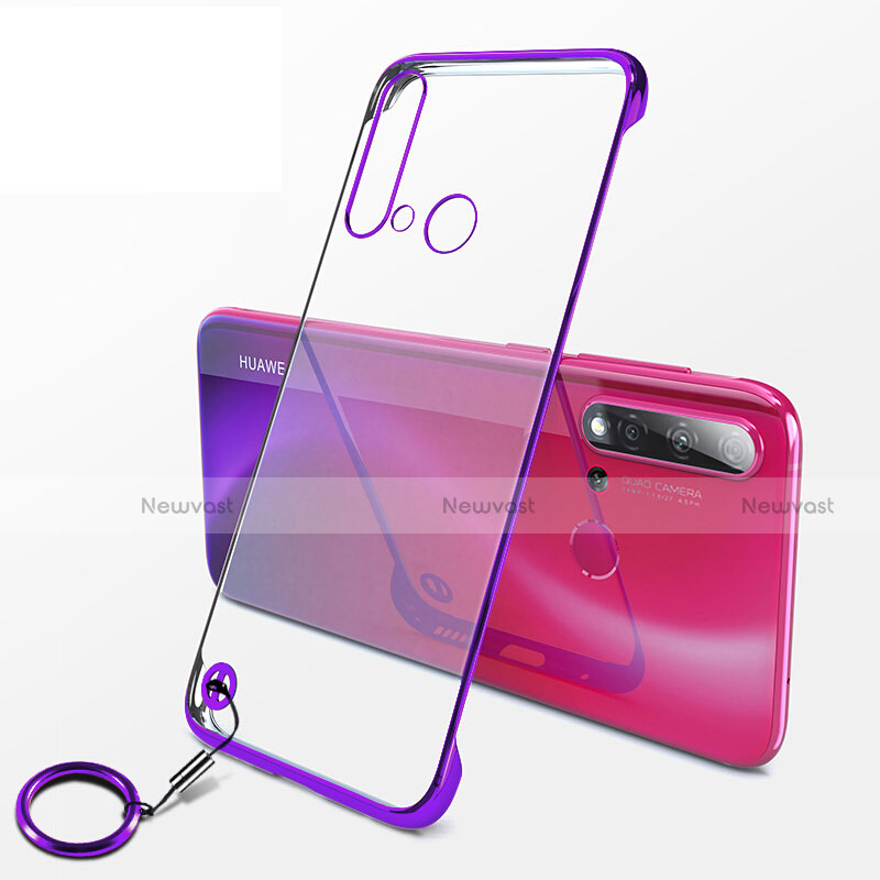 Transparent Crystal Hard Case Back Cover K01 for Huawei Nova 5i Purple