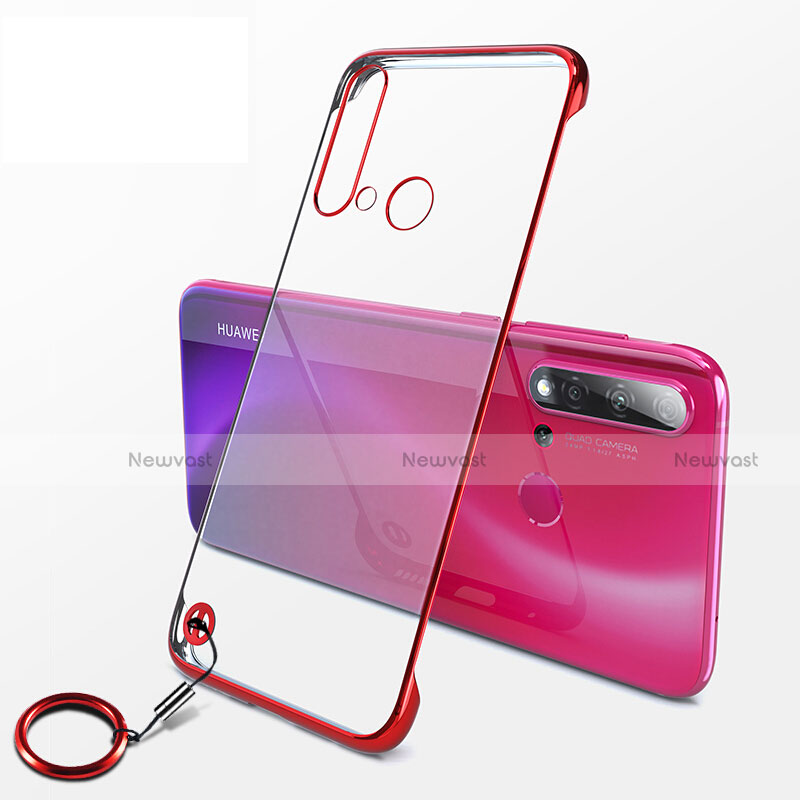 Transparent Crystal Hard Case Back Cover K01 for Huawei Nova 5i Red