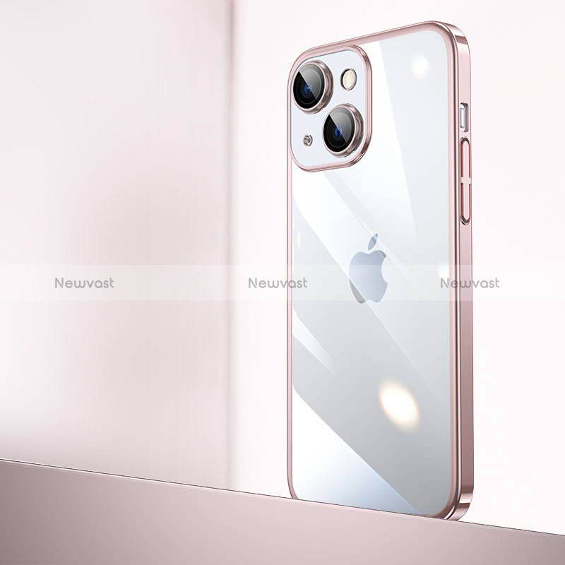 Transparent Crystal Hard Case Back Cover QC2 for Apple iPhone 15