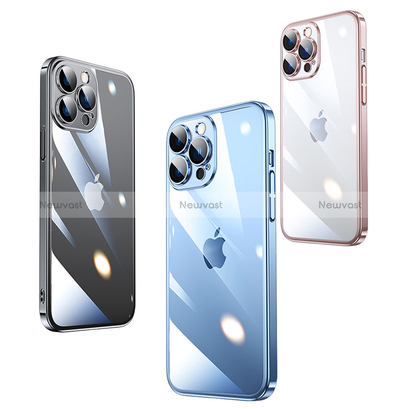 Transparent Crystal Hard Case Back Cover QC2 for Apple iPhone 15