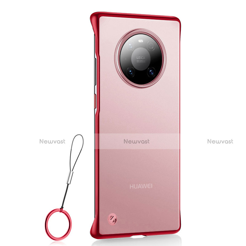 Transparent Crystal Hard Case Back Cover S01 for Huawei Mate 40 Pro Red