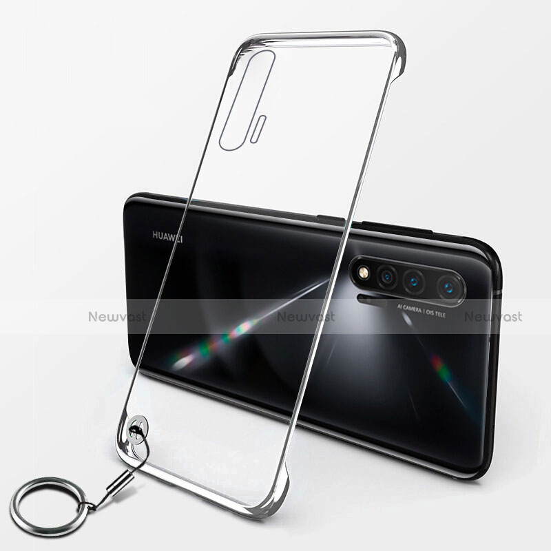 Transparent Crystal Hard Case Back Cover S01 for Huawei Nova 6 Silver