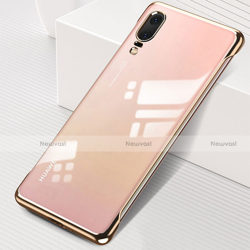 Transparent Crystal Hard Case Back Cover S01 for Huawei P20 Gold