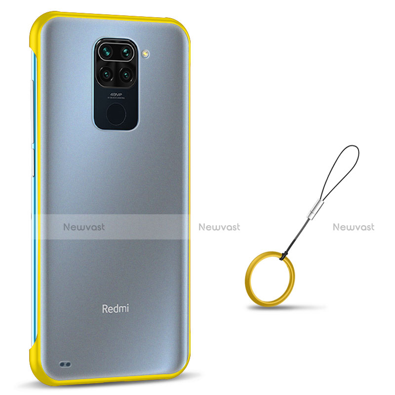 Transparent Crystal Hard Case Back Cover S01 for Xiaomi Redmi 10X 4G Yellow