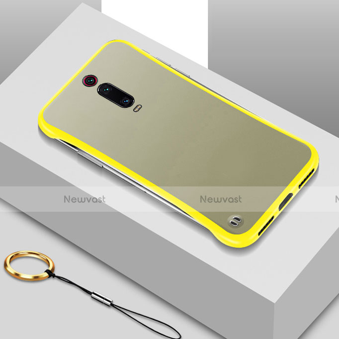 Transparent Crystal Hard Case Back Cover S01 for Xiaomi Redmi K20 Yellow