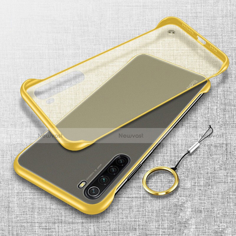 Transparent Crystal Hard Case Back Cover S01 for Xiaomi Redmi Note 8 (2021) Yellow