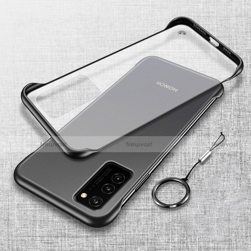 Transparent Crystal Hard Case Back Cover S02 for Huawei Honor V30 Pro 5G Black