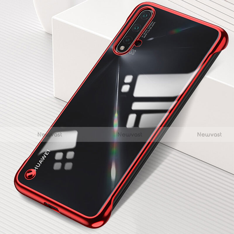 Transparent Crystal Hard Case Back Cover S02 for Huawei Nova 5 Pro Red