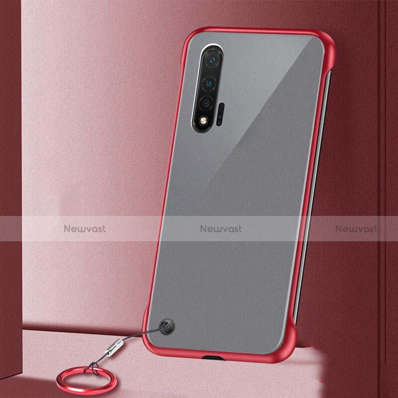 Transparent Crystal Hard Case Back Cover S02 for Huawei Nova 6 5G Red