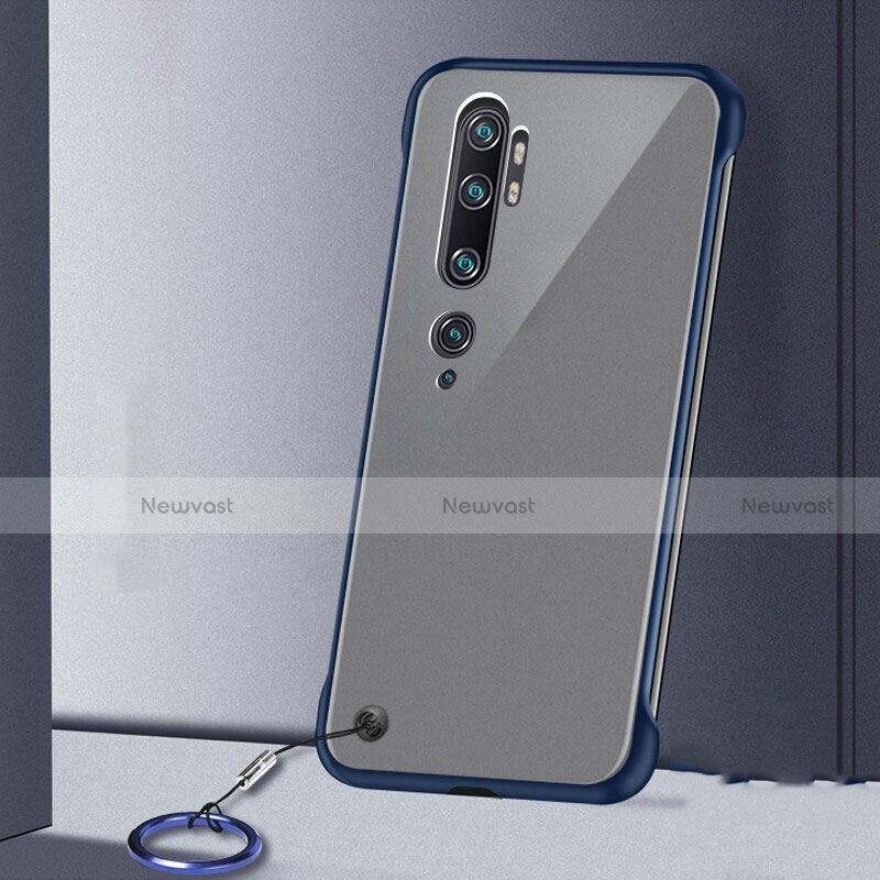 Transparent Crystal Hard Case Back Cover S02 for Xiaomi Mi Note 10 Pro Blue