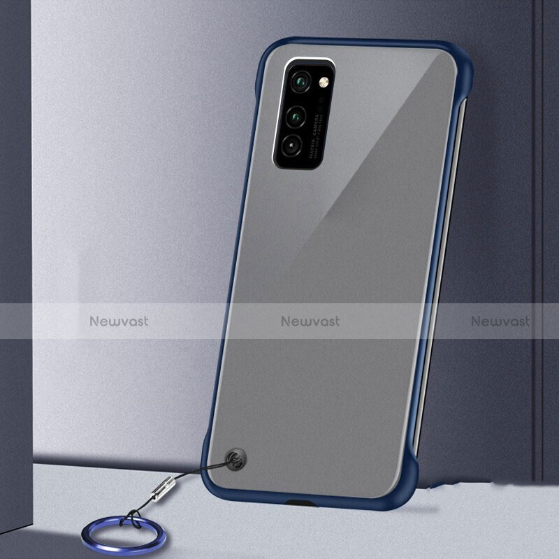 Transparent Crystal Hard Case Back Cover S03 for Huawei Honor V30 Pro 5G Blue