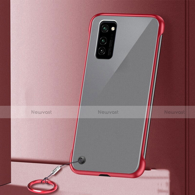 Transparent Crystal Hard Case Back Cover S03 for Huawei Honor V30 Pro 5G Red