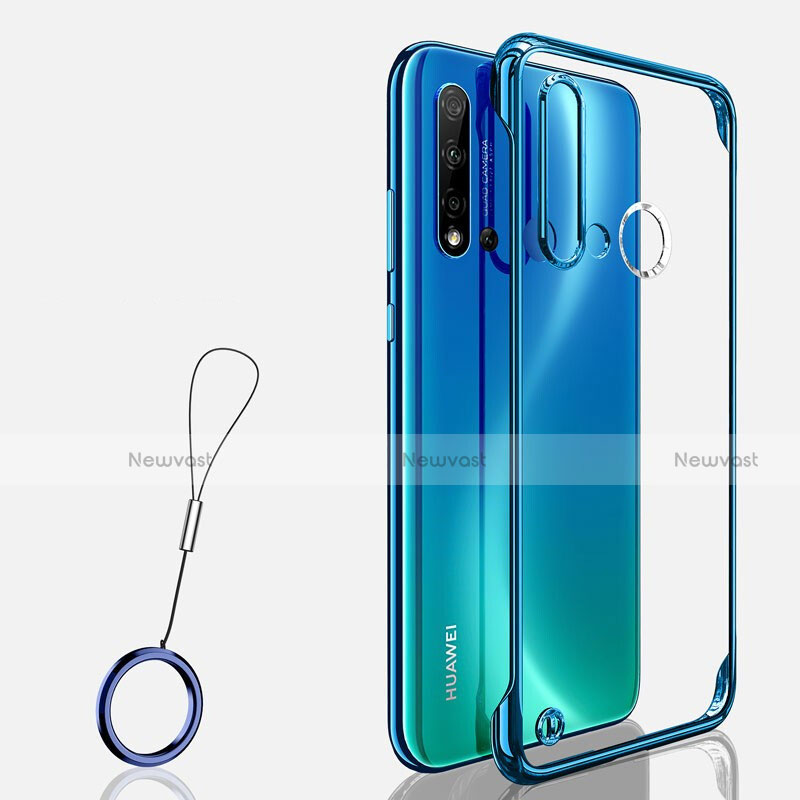 Transparent Crystal Hard Case Back Cover S03 for Huawei Nova 5i Blue