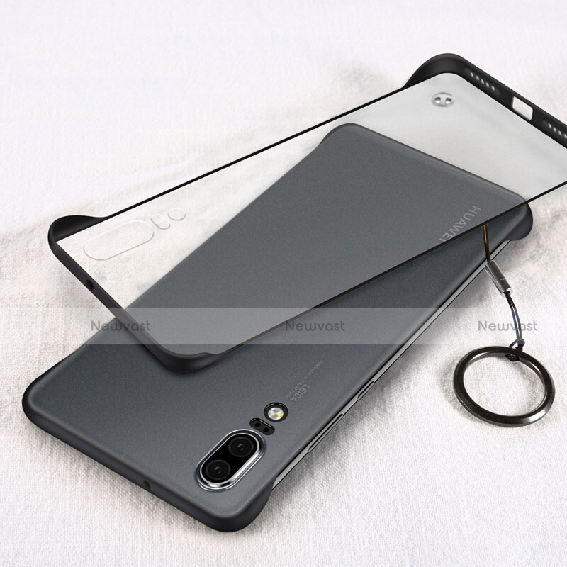 Transparent Crystal Hard Case Back Cover S03 for Huawei P20 Black