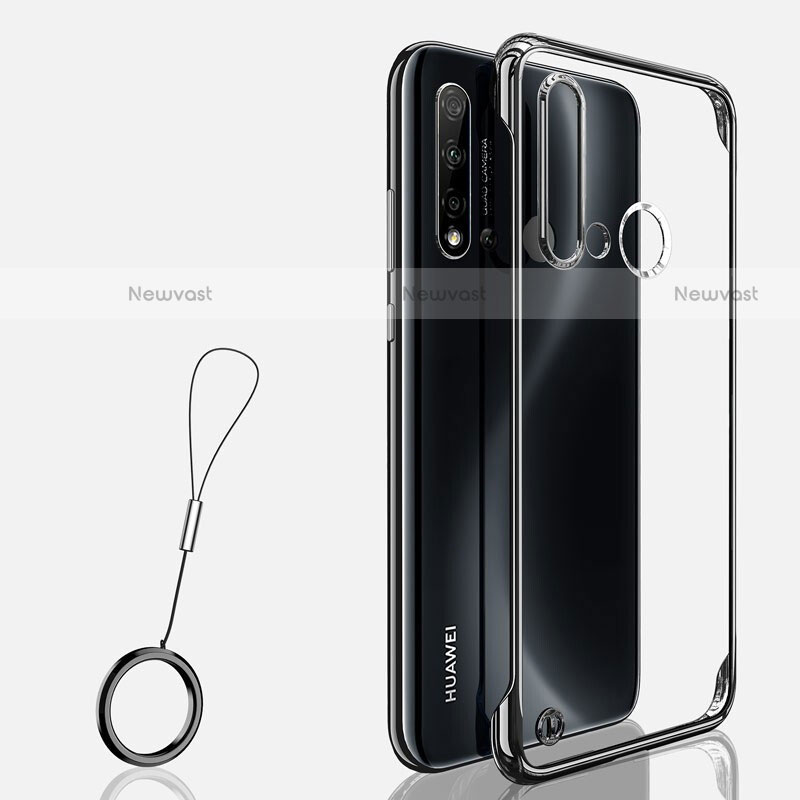 Transparent Crystal Hard Case Back Cover S03 for Huawei P20 Lite (2019) Black