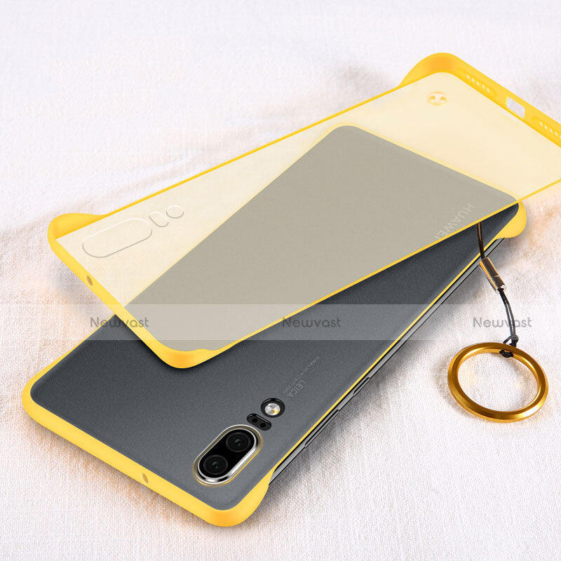 Transparent Crystal Hard Case Back Cover S03 for Huawei P20 Yellow