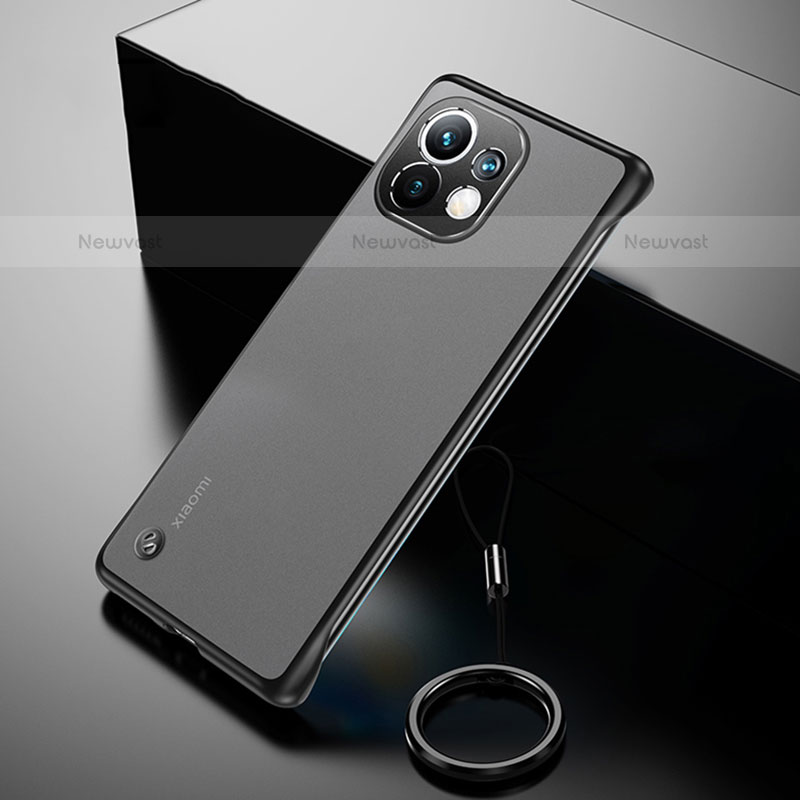 Transparent Crystal Hard Case Back Cover S03 for Xiaomi Mi 11 5G Black