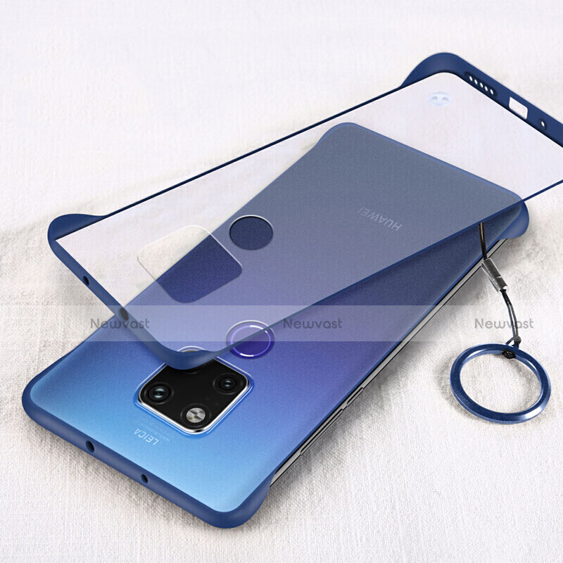 Transparent Crystal Hard Case Back Cover S04 for Huawei Mate 20 X 5G Blue