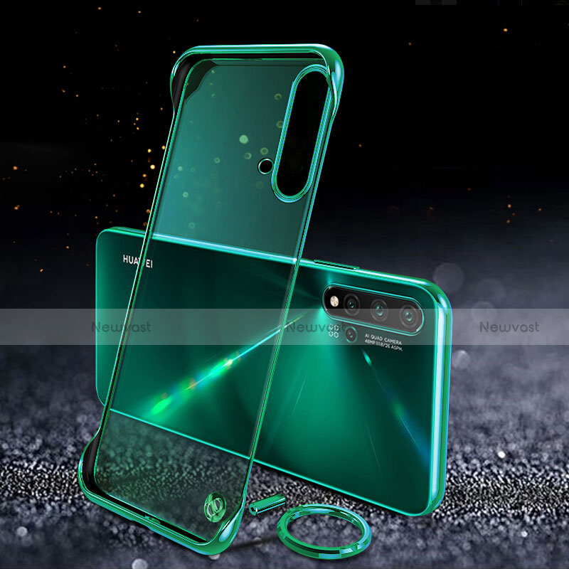 Transparent Crystal Hard Case Back Cover S04 for Huawei Nova 5 Green